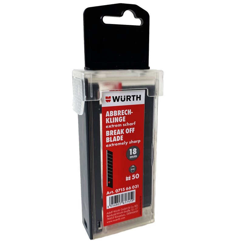 Wrth Abbrechklingen Black 18 mm 50 Stck Spender 071566031