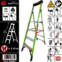 GIANT Klappleiter 4 Stufen Mightylite 41LG004 mit Signal Stufe