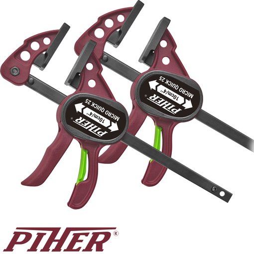 1 Paar Piher Micro Quick 25 kg Einhandzwinge 10 | 20 cm