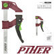 Piher Light Pal 120 kg Zwinge 16 cm