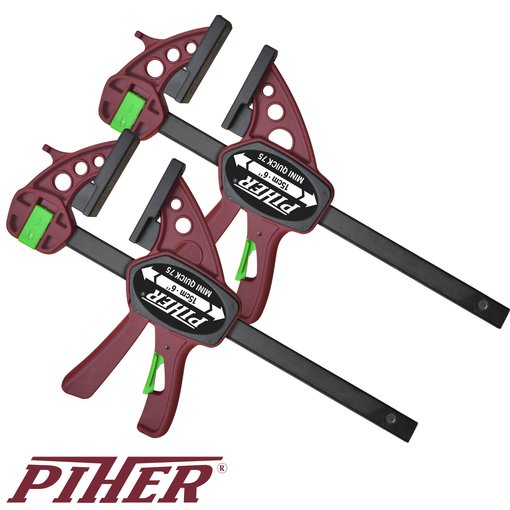 2 Stck Piher Mini Quick Einhandzwinge 15 | 30 cm