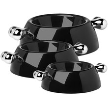 BELLOMANIA Hundenapf Atrium Signature schwarz | silber Gr. S|M|L Typ A-SPB