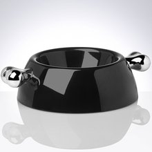 BELLOMANIA Hundenapf Atrium Signature schwarz / silber Gr. M Typ A-SPB-M