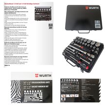 Wrth Knarrenkasten 1/4 + 1/2 Zoll Multisteckschlssel-Sortiment 56 Teile