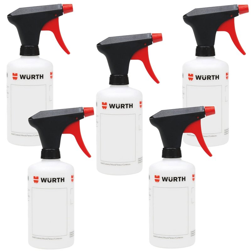 5 x Würth Sprühflasche 500 ml - Online Shop rund um Haus, Garten, Aut