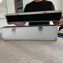 Aluminium Koffer Silber Deckel entnehmbar (LxBxH) 600 x100 x180 mm