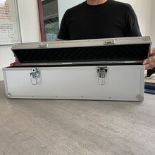 Aluminium Koffer Silber Deckel entnehmbar (LxBxH) 600 x100 x180 mm