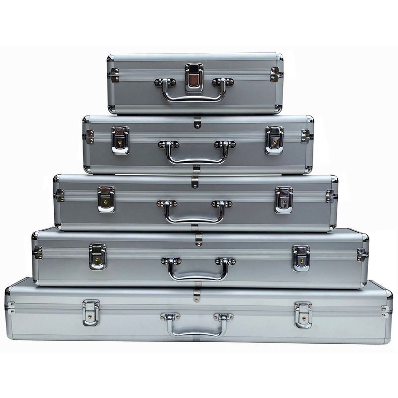 ECI Aluminium Koffer Silber verschiedene Längen (LxBxH) 30 - 70 x 10