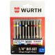 Würth Bit-Sortiment 70 mm 1/4 Zoll mit Gürtelclip 10-teilig 0614250010