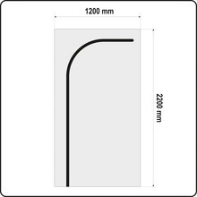 Staubschutztr L Typ 220x120cm YT-67221
