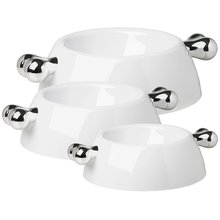 BELLOMANIA Hundenapf Atrium Classic weiss / silber Gr. S|M|L Typ A-CPW
