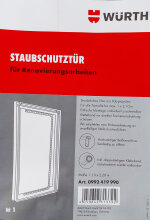 Würth Staubschutztür 2,2x1,1m 0992419990 mit Klebeband
