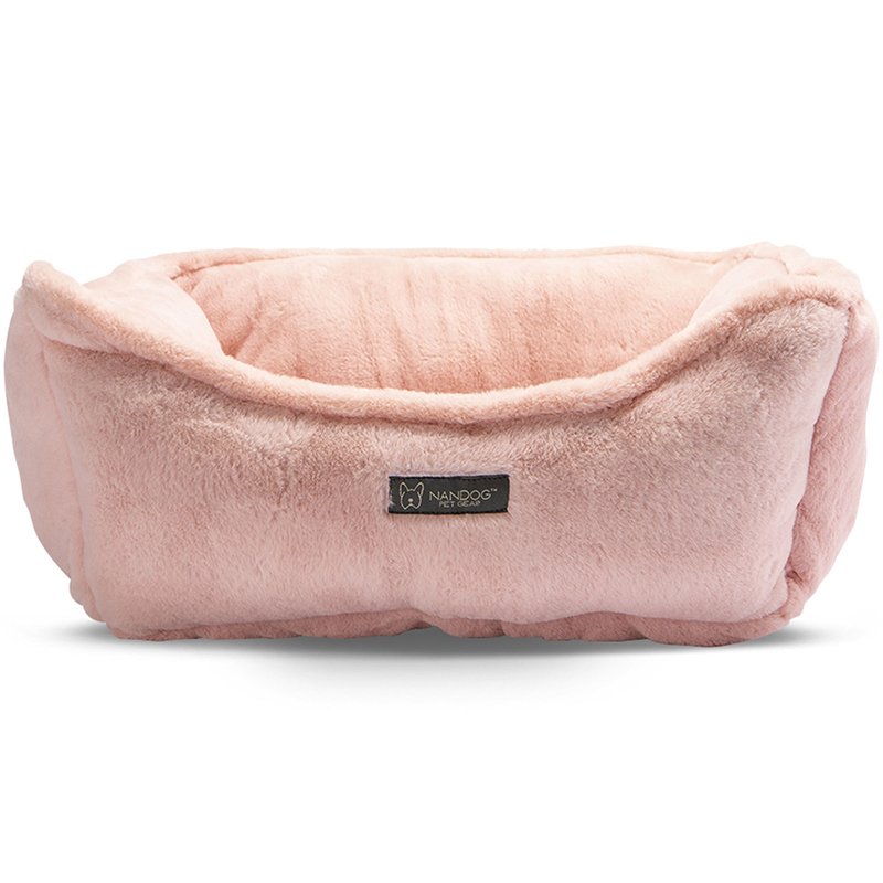 Nandog Hundebett wendbar 63 x 53 cm Plsch Rosa CLB-04