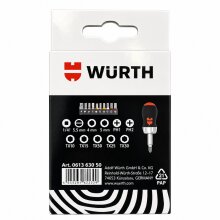 Würth Ratschenschraubendreher Mini 1/4 Zoll  12-teilig 061363050