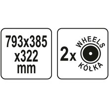 System Werkzeugkasten auf Rdern 793x385x322 mm YT-09185