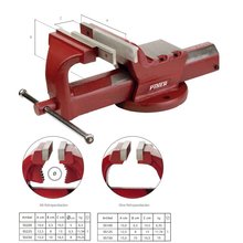 Piher Schraubstock mit Vierkant-Fhrung | Rohrspannbacken 100 mm Typ 55200