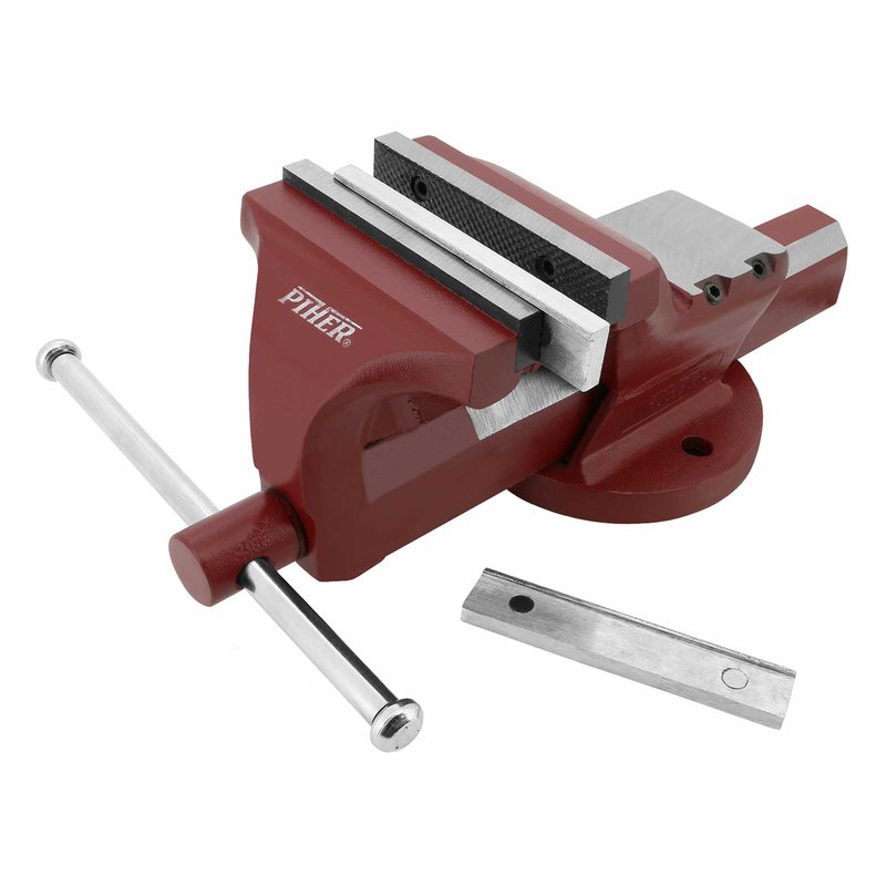 Piher Schraubstock mit Vierkant-Fhrung | Rohrspannbacken 125 mm Typ 55225