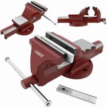 Piher Schraubstock mit Vierkant-Fhrung | Rohrspannbacken 125 mm Typ 55225