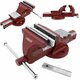 Piher Schraubstock mit Vierkant-Führung | Rohrspannbacken 125 mm Typ 55225