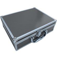 Aluminium Koffer Grau Box mit Schaumstoffeinlage 560030