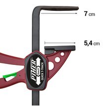 Piher T-Track Einhandzwinge fr Fhrungsschienen 15 | 22 cm