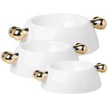 BELLOMANIA Hundenapf Atrium Classic weiss / gold Gr. M Typ A-CGW-M