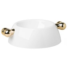 BELLOMANIA Hundenapf Atrium Classic weiss / gold Gr. M Typ A-CGW-M