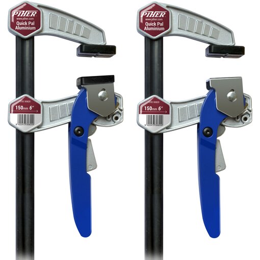 2  x Piher PAL Alu Quick 250 kg Zwinge 15 cm
