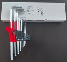 W�rth Zebra Winkelschraubendreher-Satz Innensechskant Kugelkopf 1,5-10mm 071540100