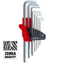 W�rth Zebra Winkelschraubendreher-Satz Innensechskant Kugelkopf 1,5-10mm 071540100