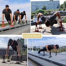SONDERBAR Parallettes Pullups Trainingsgriffe in Grau