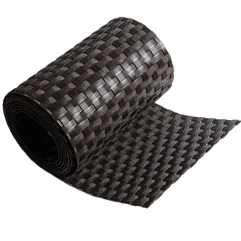 Poly-Rattan Sichtschutzstreifen Für Doppelstabzaun – 19 Cm X 255 Cm, Creme, Witterungsbeständig & Blickdicht
