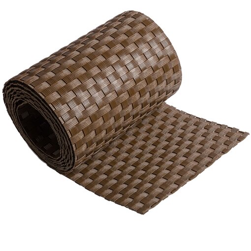 Poly-Rattan Sichtschutzstreifen Für Doppelstabzaun – 19 Cm X 255 Cm, Creme, Witterungsbeständig & Blickdicht