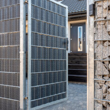 ECI © Poly-Rattan Sichtschutzstreifen für Doppelstabzaun 19 | 255cm