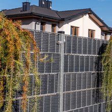 ECI  Poly-Rattan Sichtschutzstreifen fr Doppelstabzaun 19 | 255cm