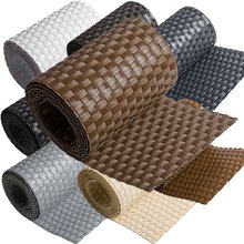 ECI  Poly-Rattan Sichtschutzstreifen fr Doppelstabzaun 19 | 255cm Braun RD01 1 Rolle