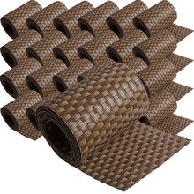 ECI  Poly-Rattan Sichtschutzstreifen fr Doppelstabzaun 19 | 255cm Braun RD01 25 Rollen