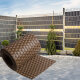 ECI © Poly-Rattan Sichtschutzstreifen für Doppelstabzaun 19 | 255cm Braun RD01 50 Rollen