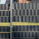 ECI © Poly-Rattan Sichtschutzstreifen für Doppelstabzaun 19 | 255cm Dunkel Braun RD02 1 Rolle