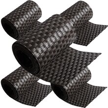 ECI � Poly-Rattan Sichtschutzstreifen f�r Doppelstabzaun 19 | 255cm Dunkel Braun RD02 5 Rollen