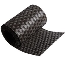 ECI � Poly-Rattan Sichtschutzstreifen f�r Doppelstabzaun 19 | 255cm Dunkel Braun RD02 5 Rollen