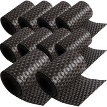 ECI  Poly-Rattan Sichtschutzstreifen fr Doppelstabzaun 19 | 255cm Dunkel Braun RD02 10 Rollen