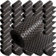 ECI © Poly-Rattan Sichtschutzstreifen für Doppelstabzaun 19 | 255cm Dunkel Braun RD02 50 Rollen