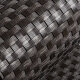 ECI © Poly-Rattan Sichtschutzstreifen für Doppelstabzaun 19 | 255cm Dunkel Braun RD02 50 Rollen