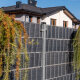 ECI © Poly-Rattan Sichtschutzstreifen für Doppelstabzaun 19 | 255cm Dunkel Braun RD02 50 Rollen