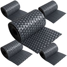 ECI  Poly-Rattan Sichtschutzstreifen fr Doppelstabzaun 19 | 255cm Anthrazit RD03 5 Rollen