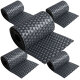 ECI © Poly-Rattan Sichtschutzstreifen für Doppelstabzaun 19 | 255cm Anthrazit RD03 5 Rollen