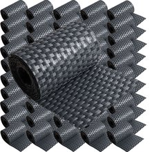ECI  Poly-Rattan Sichtschutzstreifen fr Doppelstabzaun 19 | 255cm Anthrazit RD03 50 Rollen
