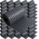ECI © Poly-Rattan Sichtschutzstreifen für Doppelstabzaun 19 | 255cm Anthrazit RD03 50 Rollen