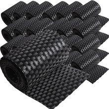 ECI  Poly-Rattan Sichtschutzstreifen fr Doppelstabzaun 19 | 255cm Schwarz RD04 25 Rollen